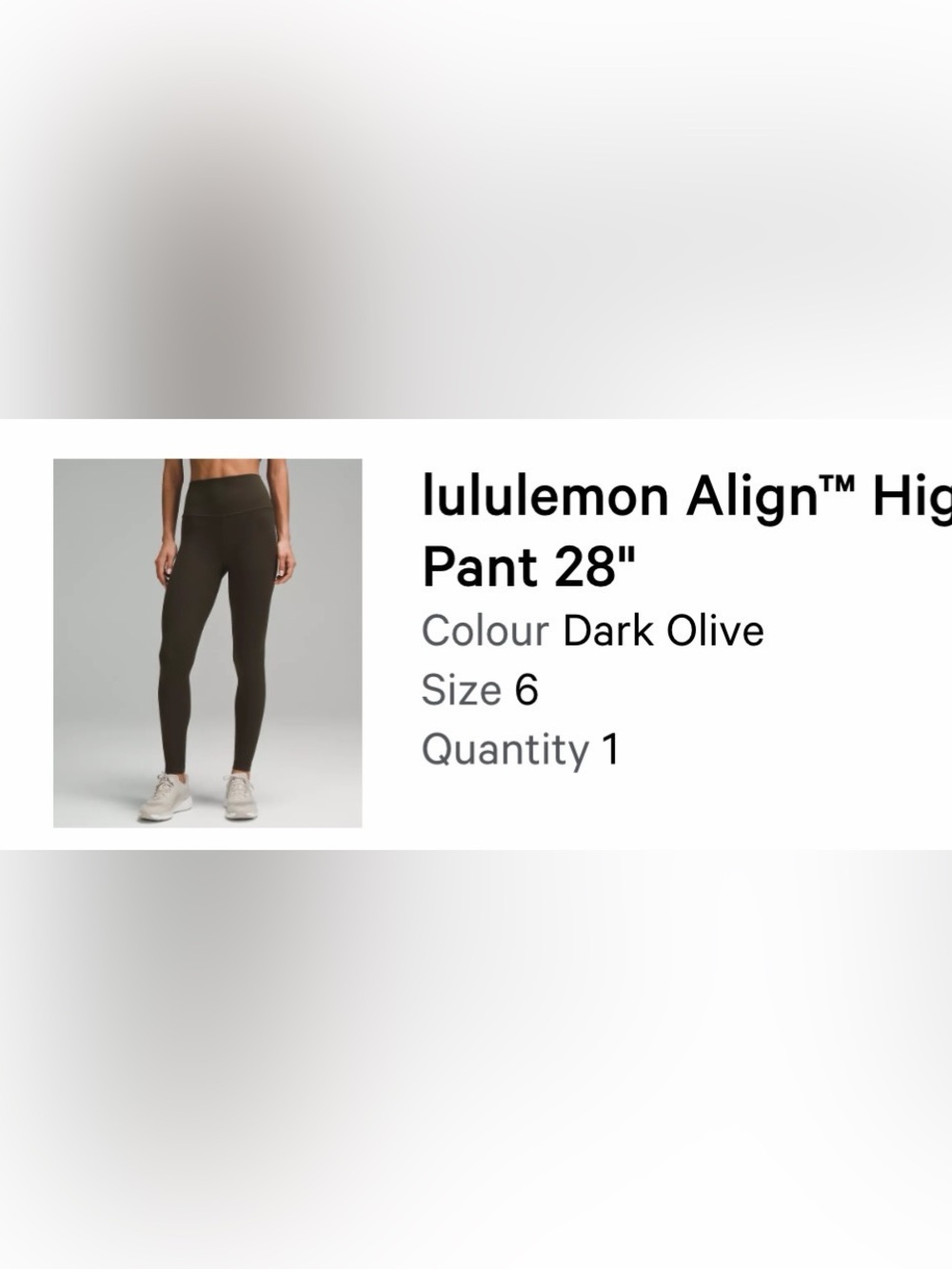Lululemon Align High-Rise Pant 28" in Dark Olive